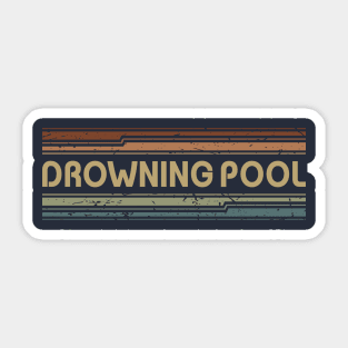 Drowning Pool Retro Lines Sticker